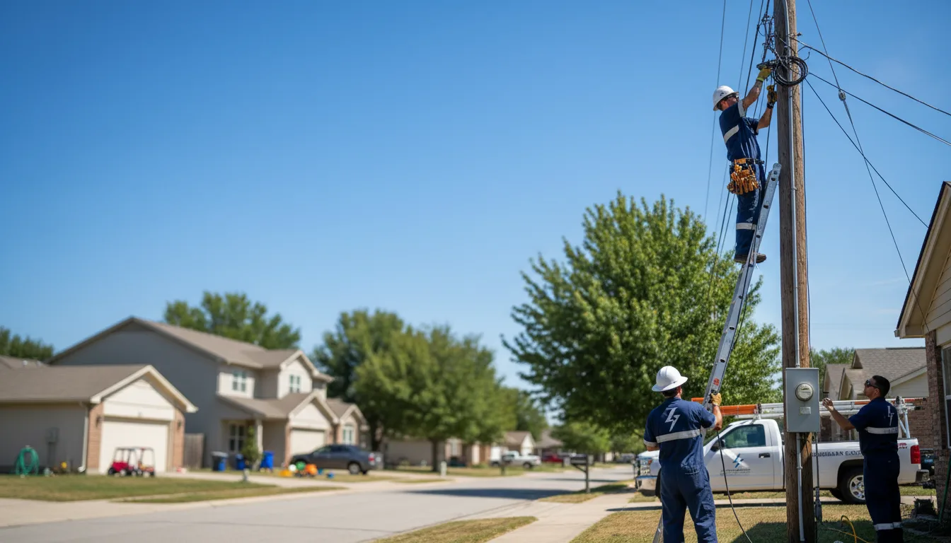 Residential electrician providing installation services in Hempstead, NY